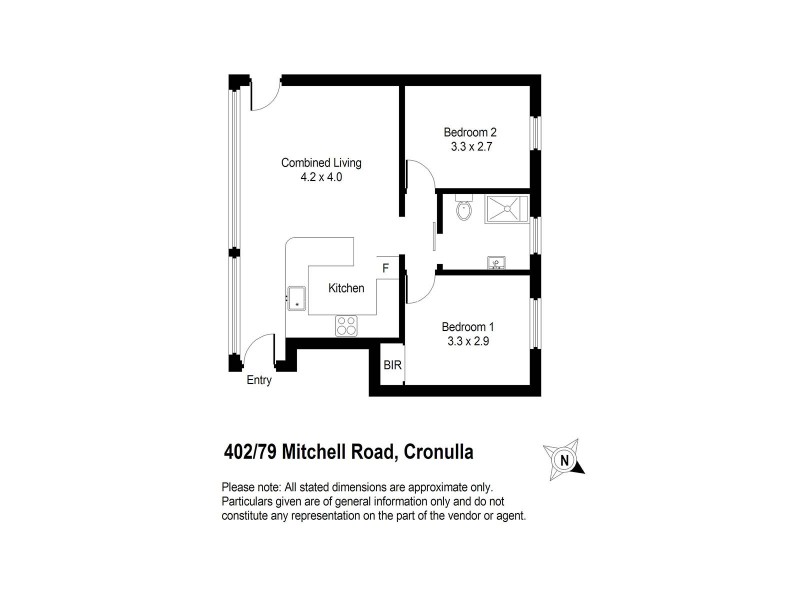 402/79 Mitchell Road, Cronulla NSW 2230 Floorplan