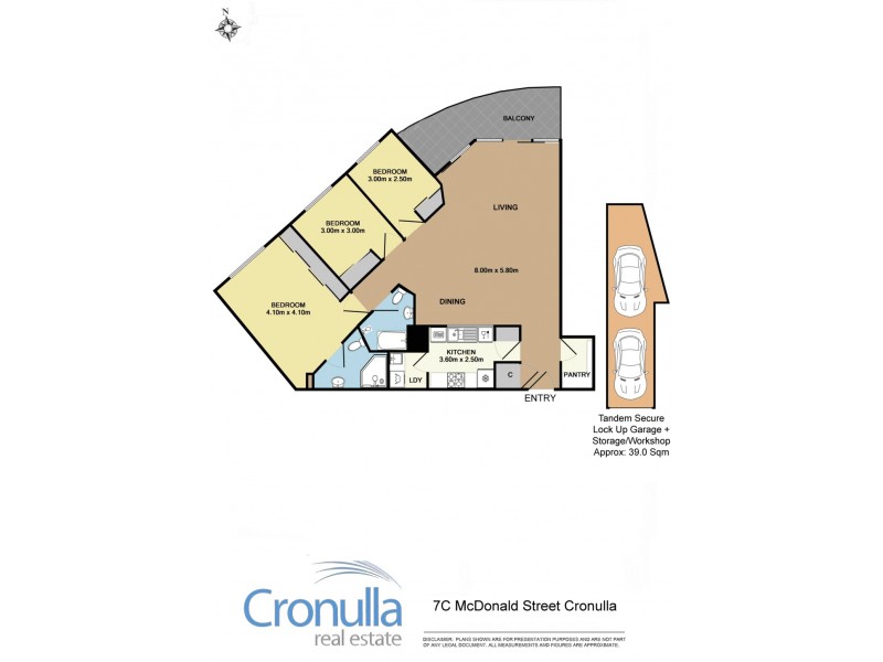 7C/1 McDonald Street, Cronulla NSW 2230 Floorplan