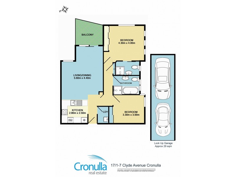 17/1-7 Clyde Avenue, Cronulla NSW 2230 Floorplan