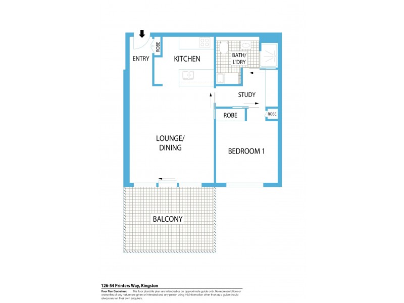 126/54 Printers Way, Kingston ACT 2604 Floorplan