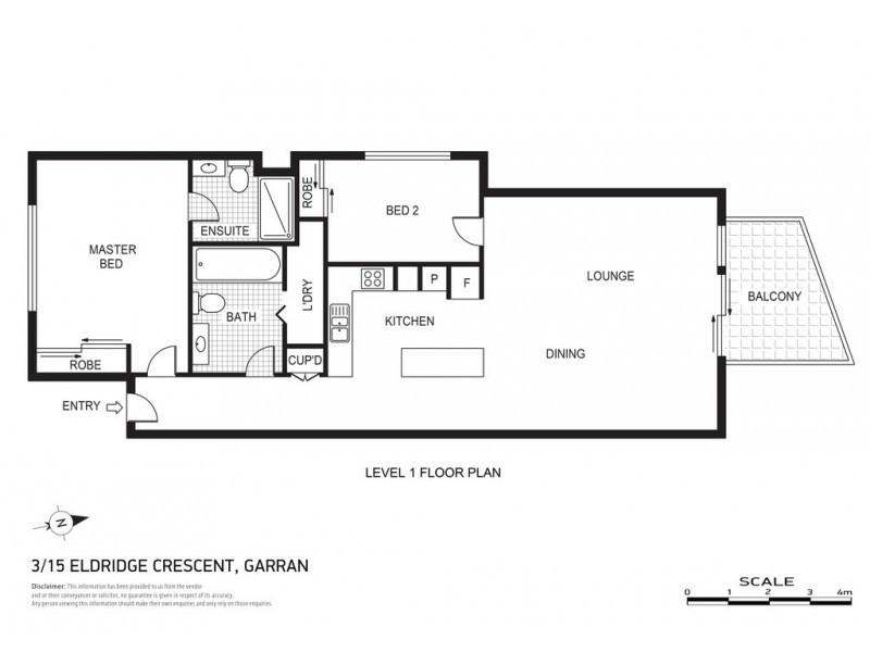 3/15 Eldridge Crescent, Garran ACT 2605 Floorplan