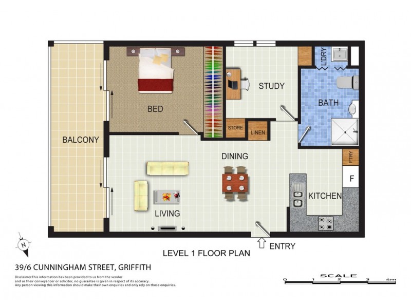 39/6 Cunningham Street, Griffith ACT 2603 Floorplan