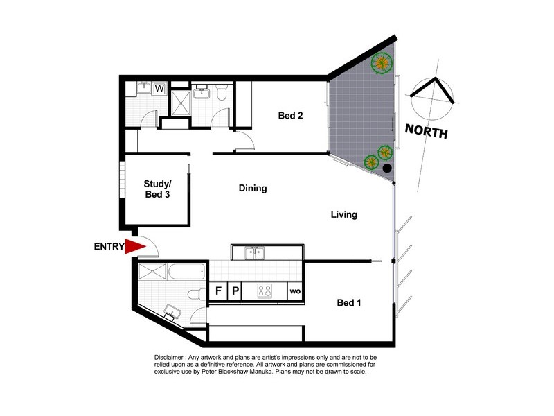 69/11 Eastlake Parade, Kingston ACT 2604 Floorplan