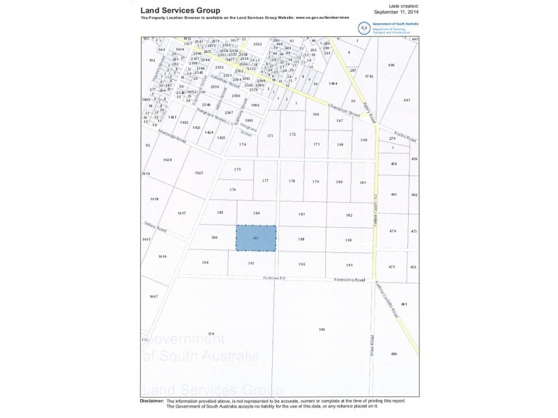 Section 387 Government Road off Martinga Road, Kadina SA 5554