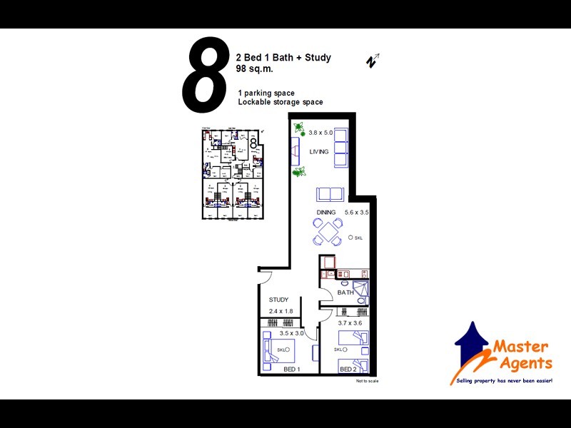 8/300 Wickham Street, Fortitude Valley QLD 4006 Floorplan