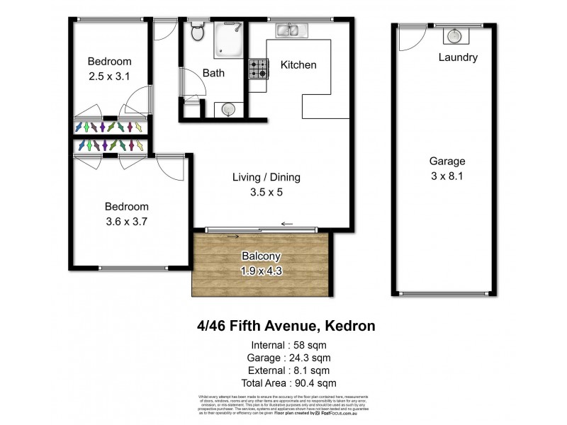 4/46 Fifth Avenue, Kedron QLD 4031 Floorplan