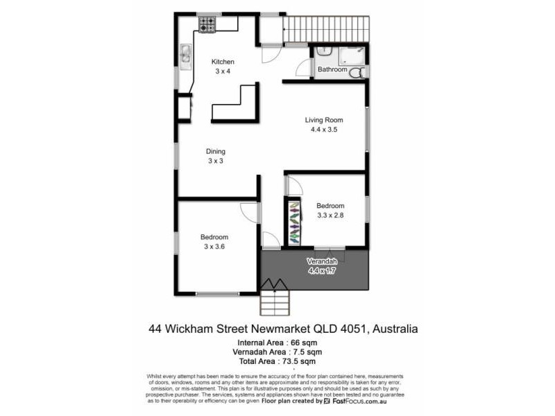 44 Wickham Street, Newmarket QLD 4051 Floorplan