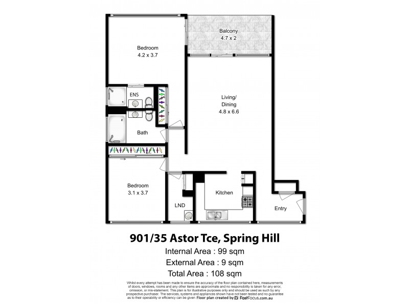 901/35 Astor Terrace, Spring Hill QLD 4000 Floorplan