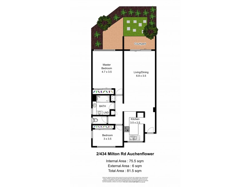 2/23 Burt Street, Auchenflower QLD 4066 Floorplan