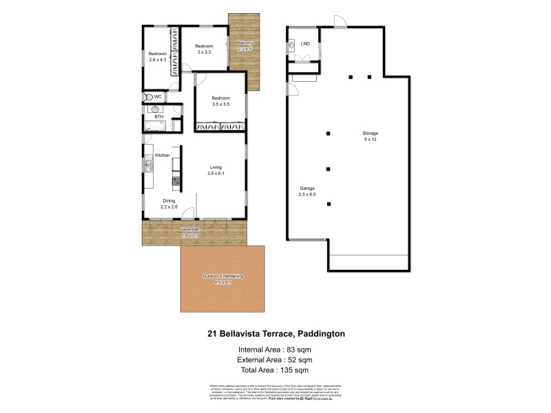 21 Bellavista Terrace, Paddington QLD 4064 Floorplan