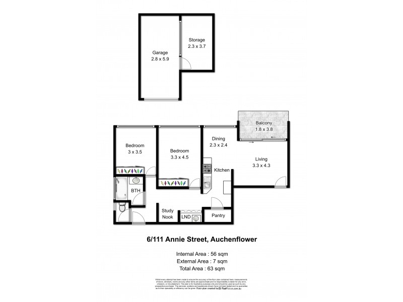 6/111 Annie Street, Auchenflower QLD 4066 Floorplan