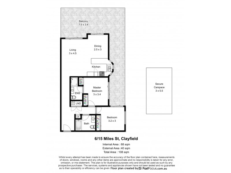 6/15 Miles Street, Clayfield QLD 4011 Floorplan