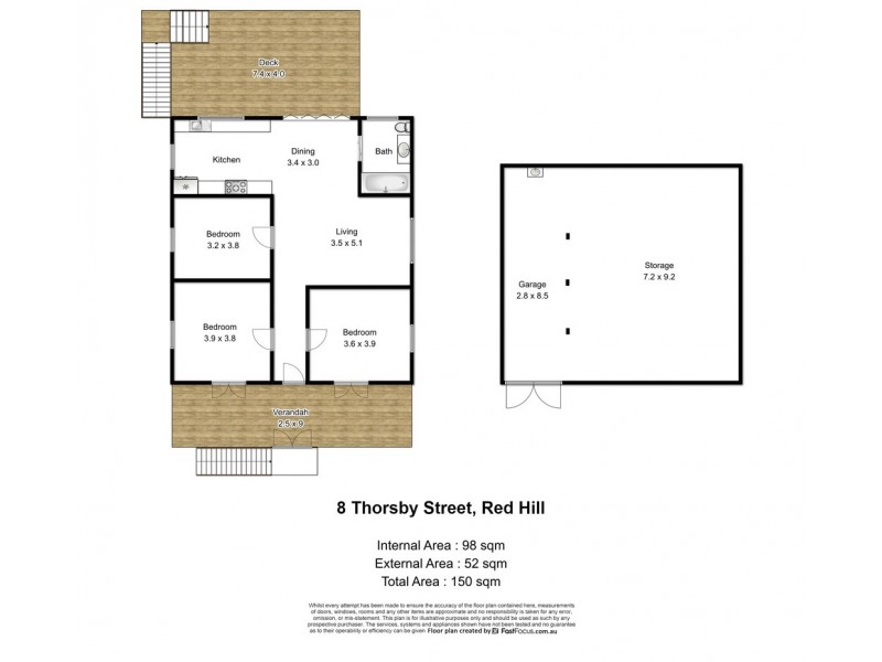 8 Thorsby Street, Red Hill QLD 4059 Floorplan