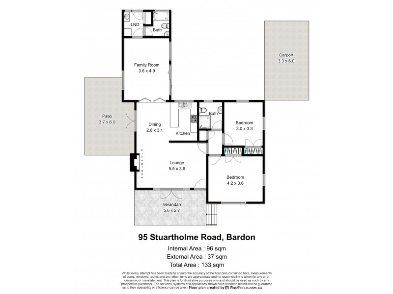 95 Stuartholme Road, Bardon QLD 4065 Floorplan
