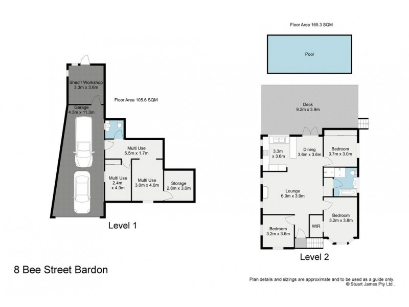 8 Bee Street, Bardon QLD 4065 Floorplan