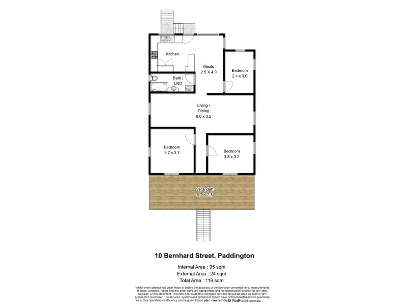 10 Bernhard Street, Paddington QLD 4064 Floorplan