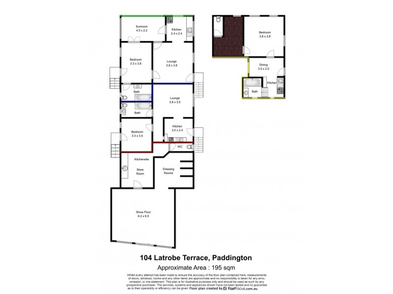 104 Latrobe Terrace, Paddington QLD 4064 Floorplan