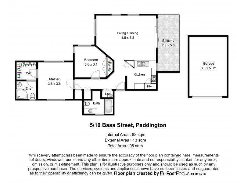 5/10 Bass Street, Paddington QLD 4064 Floorplan