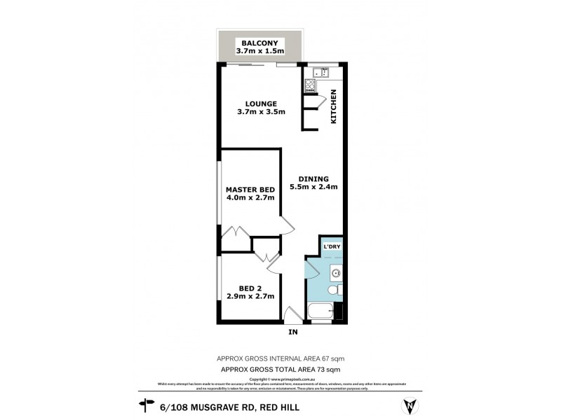 6/108 Musgrave Road, Red Hill QLD 4059 Floorplan