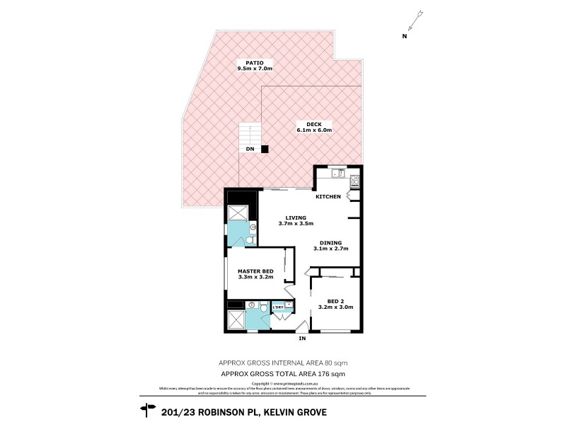 201/23 Robinson Place, Kelvin Grove QLD 4059 Floorplan