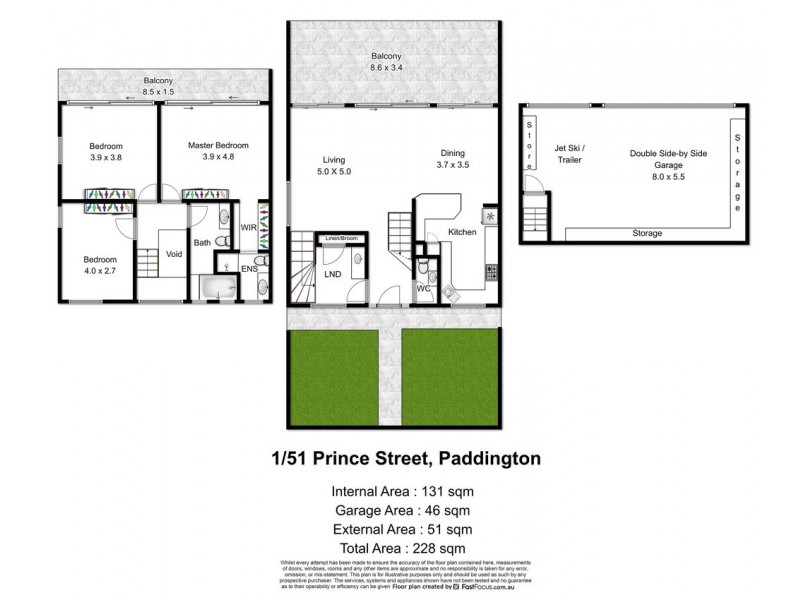 1/51 Prince Street, Paddington QLD 4064 Floorplan