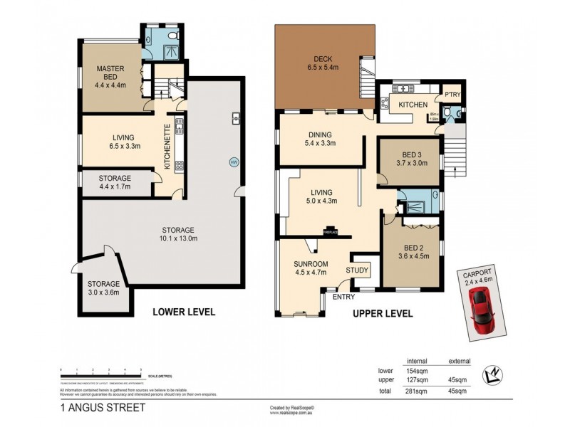 1 Angus Street, Bardon QLD 4065 Floorplan