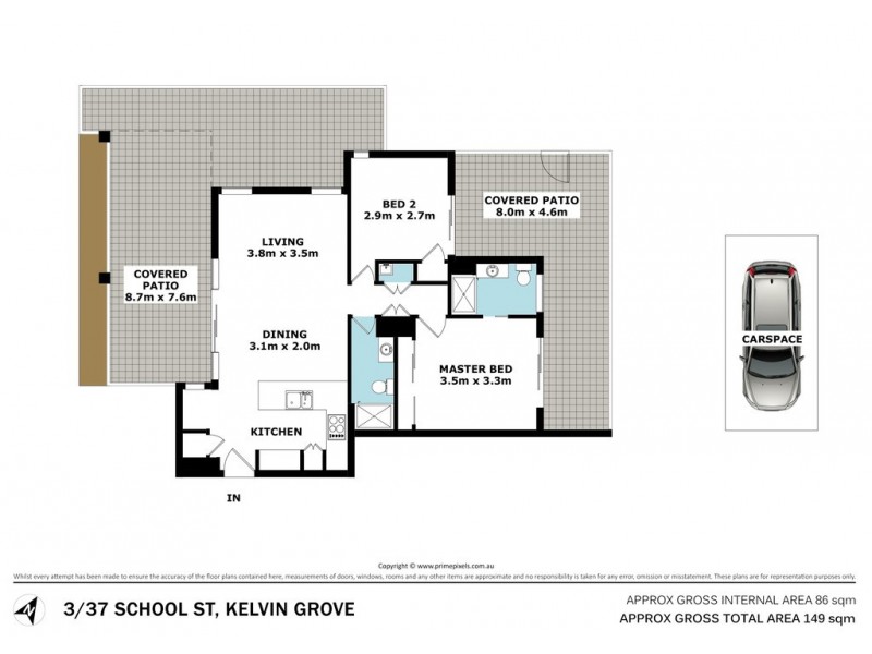 3/37 School Street, Kelvin Grove QLD 4059 Floorplan