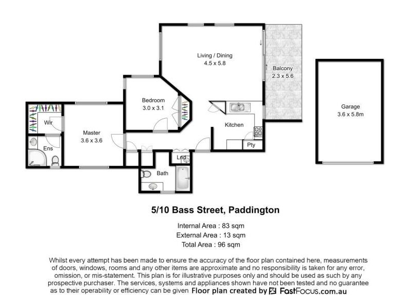 5/10 Bass Street, Paddington QLD 4064 Floorplan