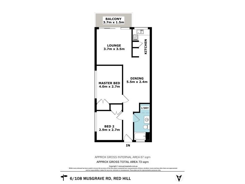 6/108 Musgrave Road, Red Hill QLD 4059 Floorplan