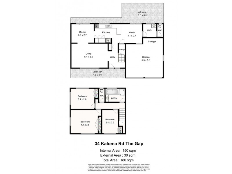 34 Kaloma Road, The Gap QLD 4061 Floorplan