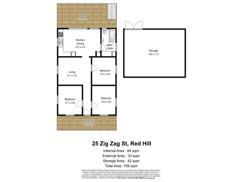 25 Zig Zag Street, Red Hill QLD 4059 Floorplan