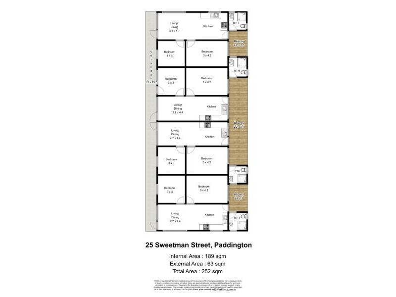 3/25 Sweetman Street, Paddington QLD 4064 Floorplan