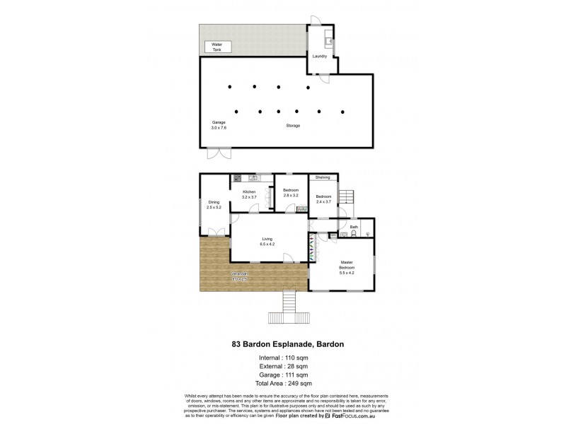 83 Bardon Esplanade, Bardon QLD 4065 Floorplan