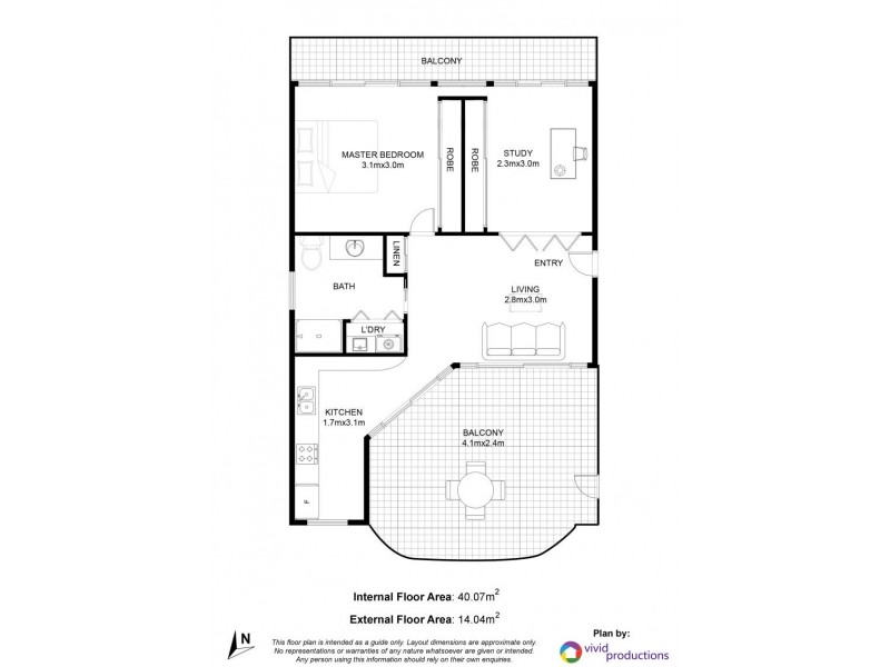 15/23 Quinton Street, Kangaroo Point QLD 4169 Floorplan