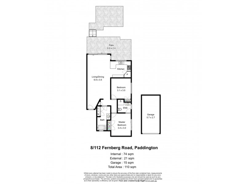 8/112 Fernberg Road, Paddington QLD 4064 Floorplan
