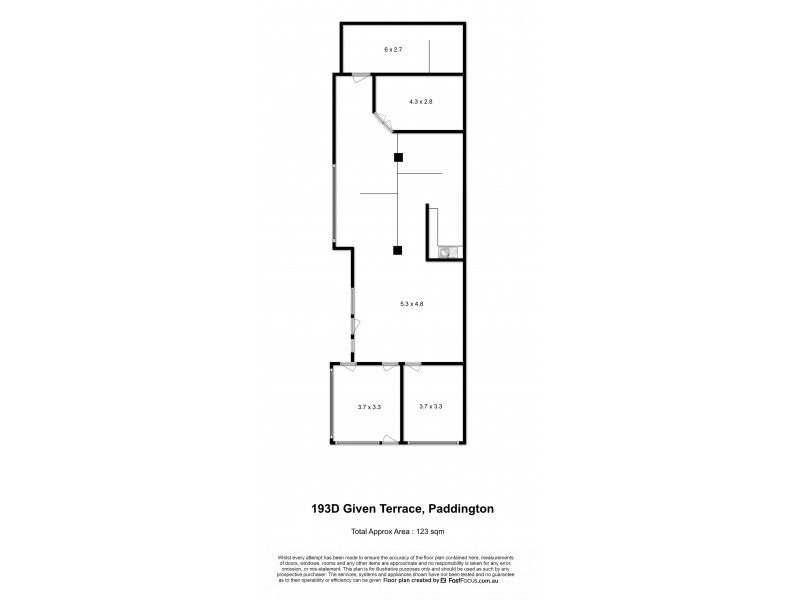 193D Given Terrace, Paddington QLD 4064 Floorplan
