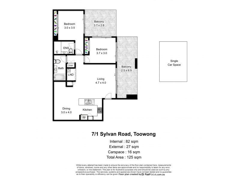 7/1 Sylvan Road, Toowong QLD 4066 Floorplan