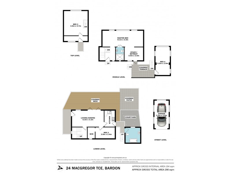 24 Macgregor Terrace, Bardon QLD 4065 Floorplan