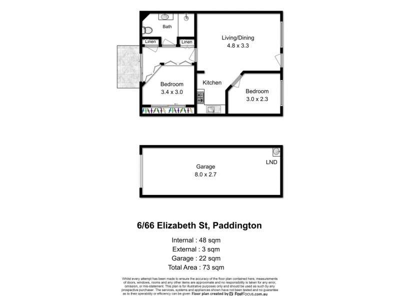 6/66 Elizabeth Street, Paddington QLD 4064 Floorplan