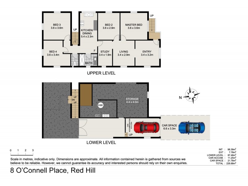 8 O’Connell Place, Red Hill QLD 4059 Floorplan