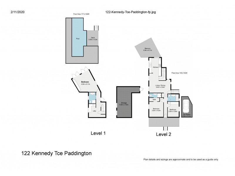 122 Kennedy Terrace, Paddington QLD 4064 Floorplan