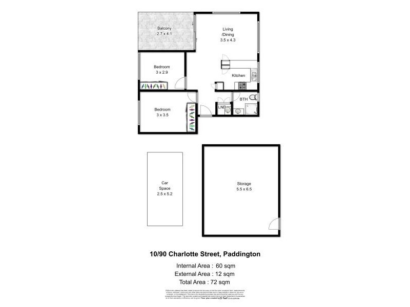 10/90 Charlotte Street, Paddington QLD 4064 Floorplan