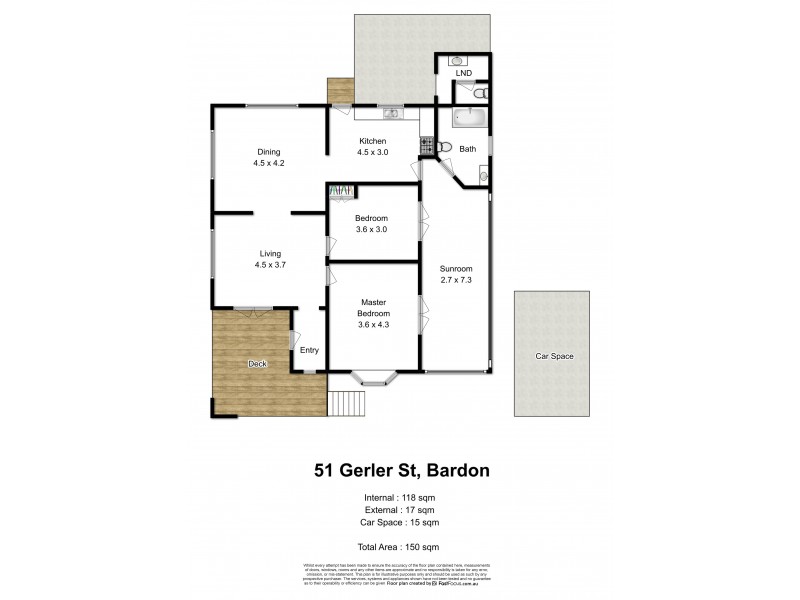 51 Gerler Street, Bardon QLD 4065 Floorplan