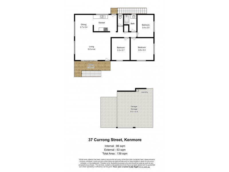 37 Currong Street, Kenmore QLD 4069 Floorplan
