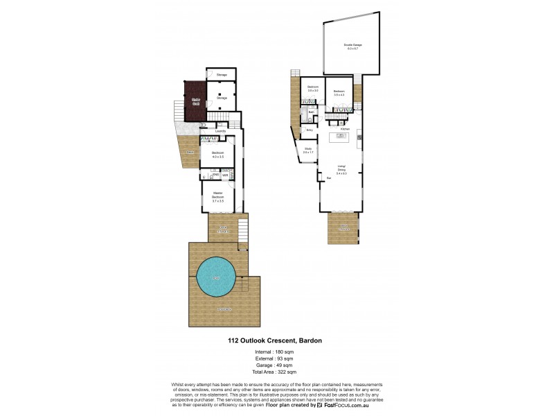 112 Outlook Crescent, Bardon QLD 4065 Floorplan