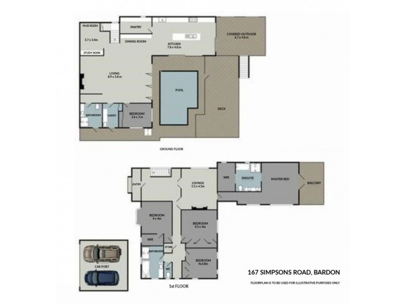 167 Simpsons Road, Bardon QLD 4065 Floorplan