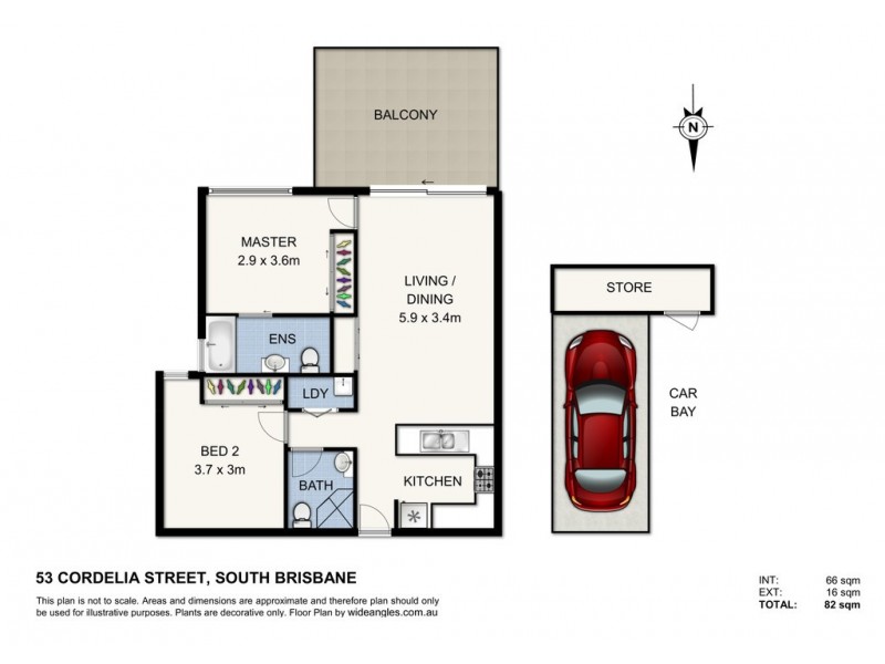 53/62 Cordelia Street, South Brisbane QLD 4101 Floorplan
