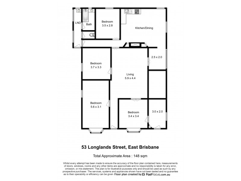 53 Longlands Street, East Brisbane QLD 4169 Floorplan