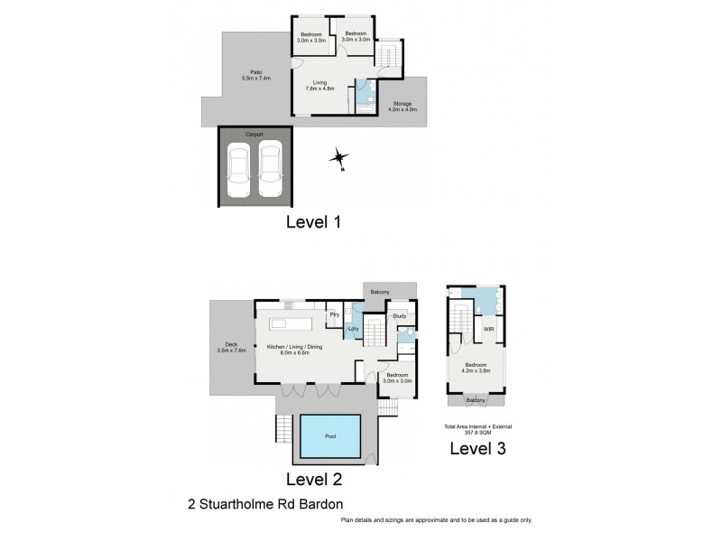2 Stuartholme Road, Bardon QLD 4065 Floorplan