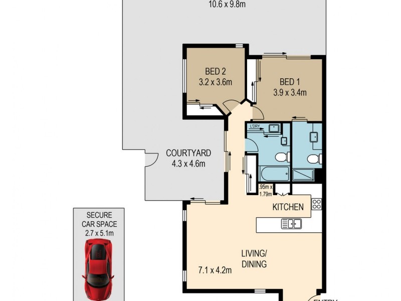 5/37 School Street, Kelvin Grove QLD 4059 Floorplan